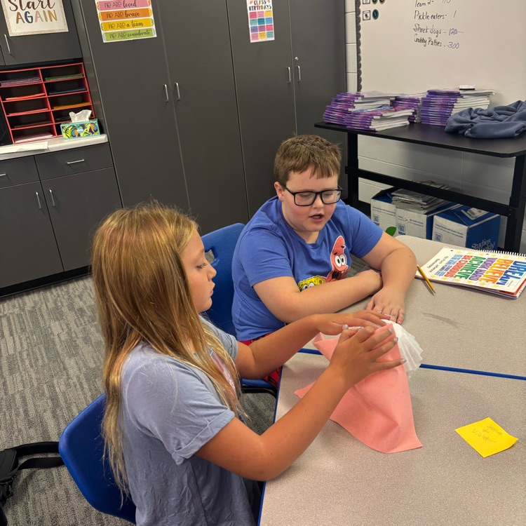 Students create their insulated containers