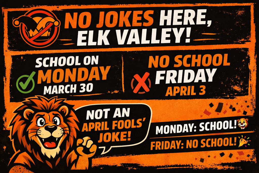 School Monday March 30th, no school friday april 3rd