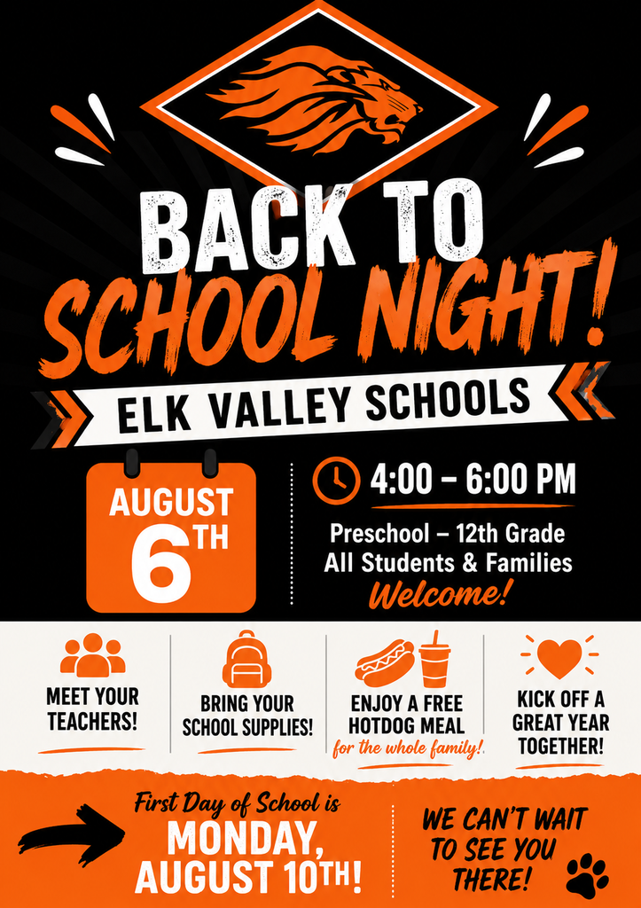 Back to School Night August 6th 4:00 - 6:00 pm