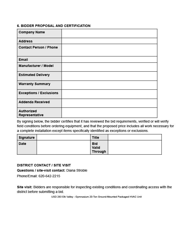 HVAC Bid 3