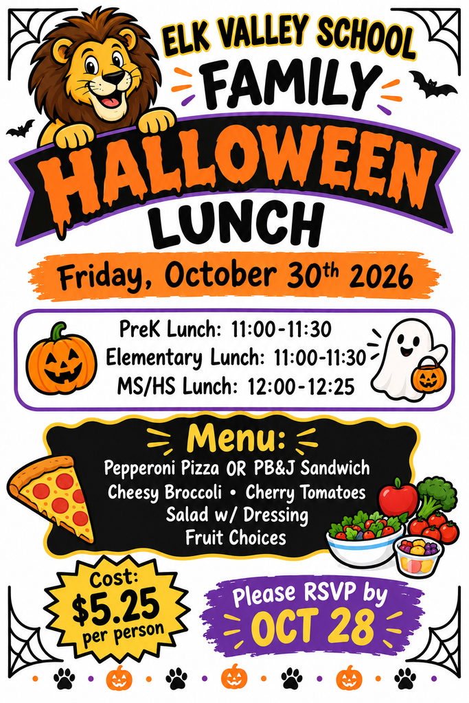 Oct 30th Halloween Lunch