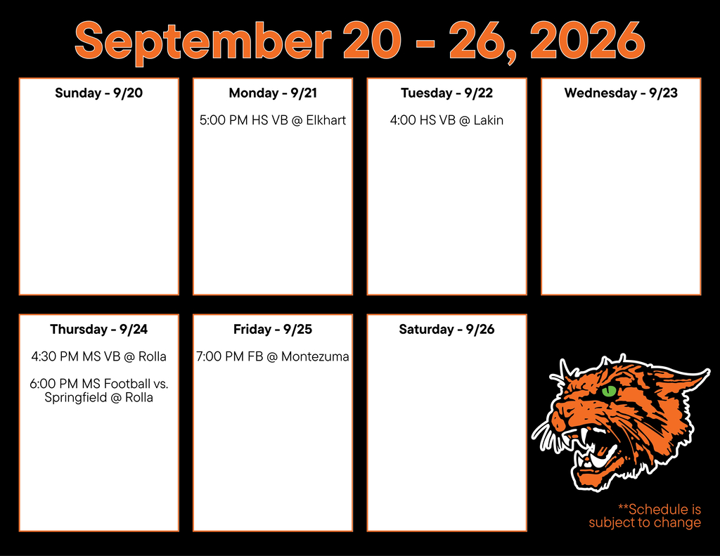 September 20-26 Bulletin