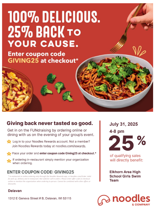 girls swim fundraiser