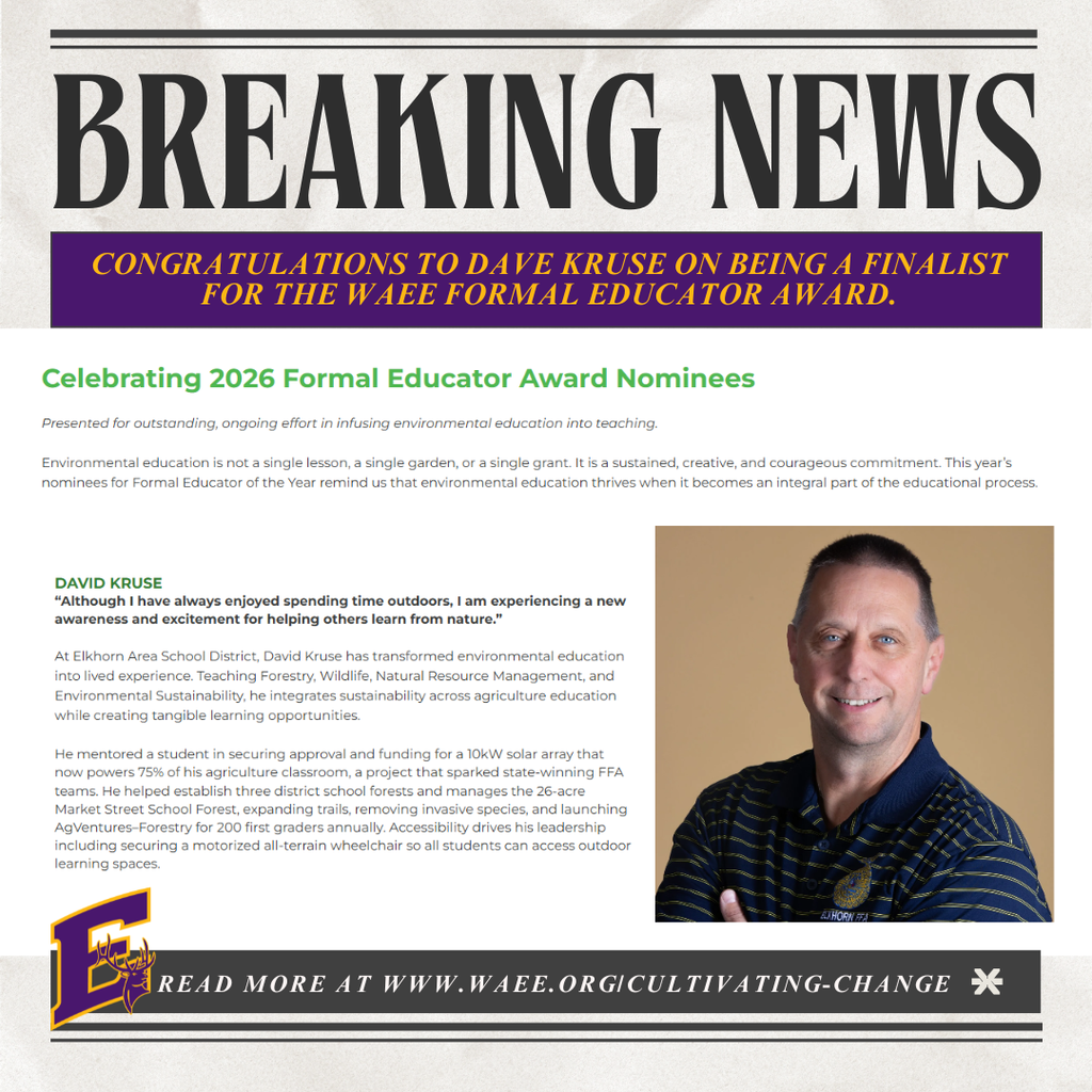 Congrats to Mr. Kruse on being a finalist