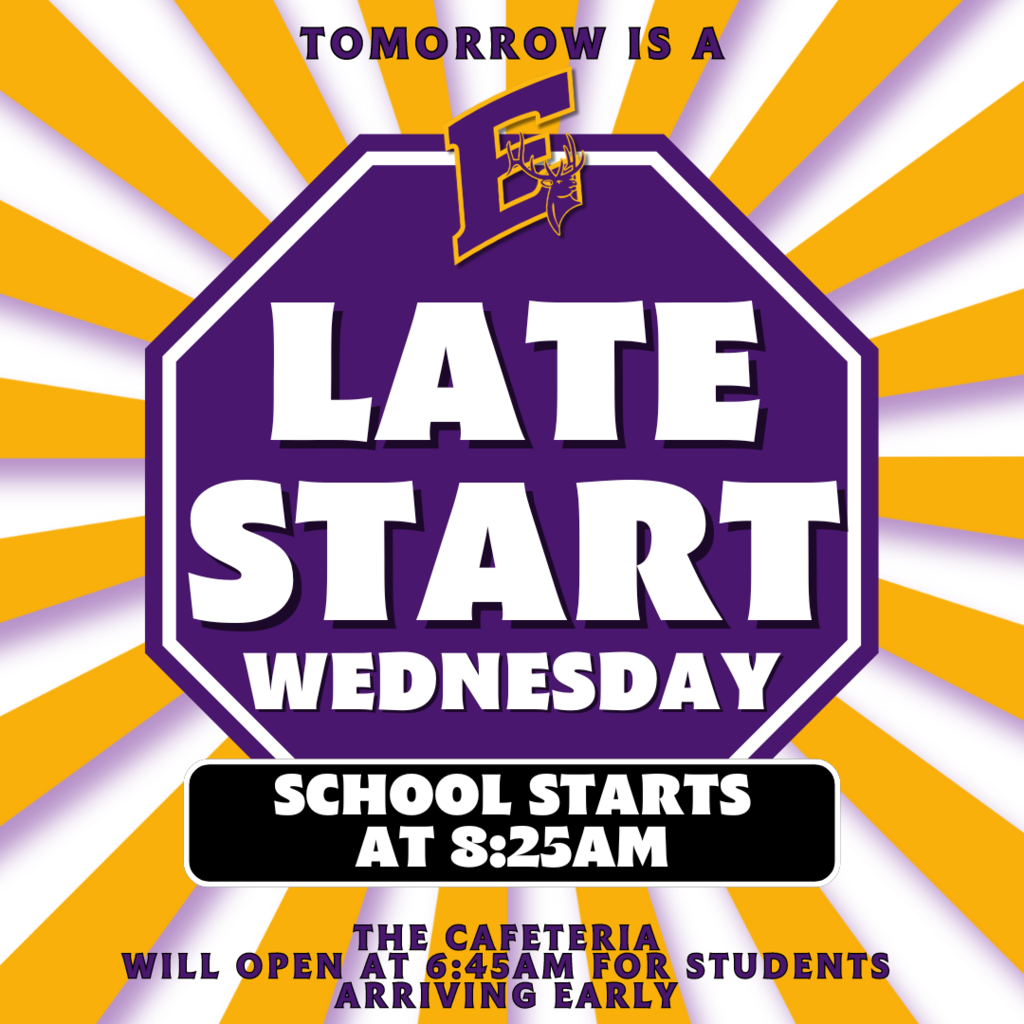 Late Start Wednesday Tomorrow!
