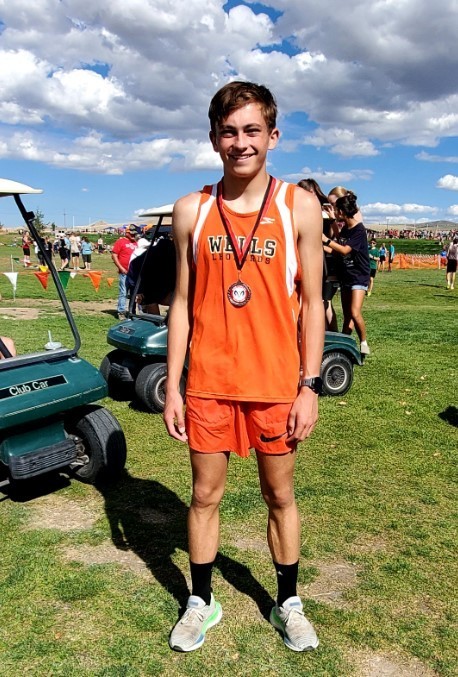 Isaac G after running XC in Idaho