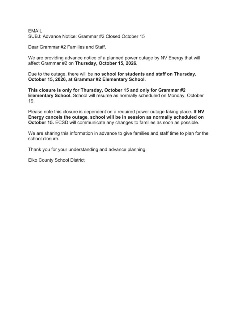 School Closure