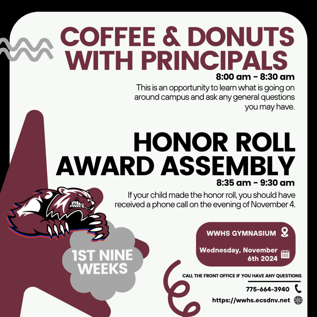 coffee and donuts and honor roll information