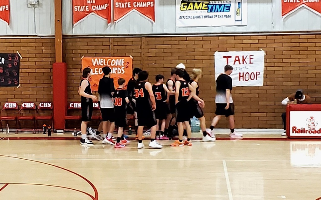 Wells Leopards JV boys basketball players 