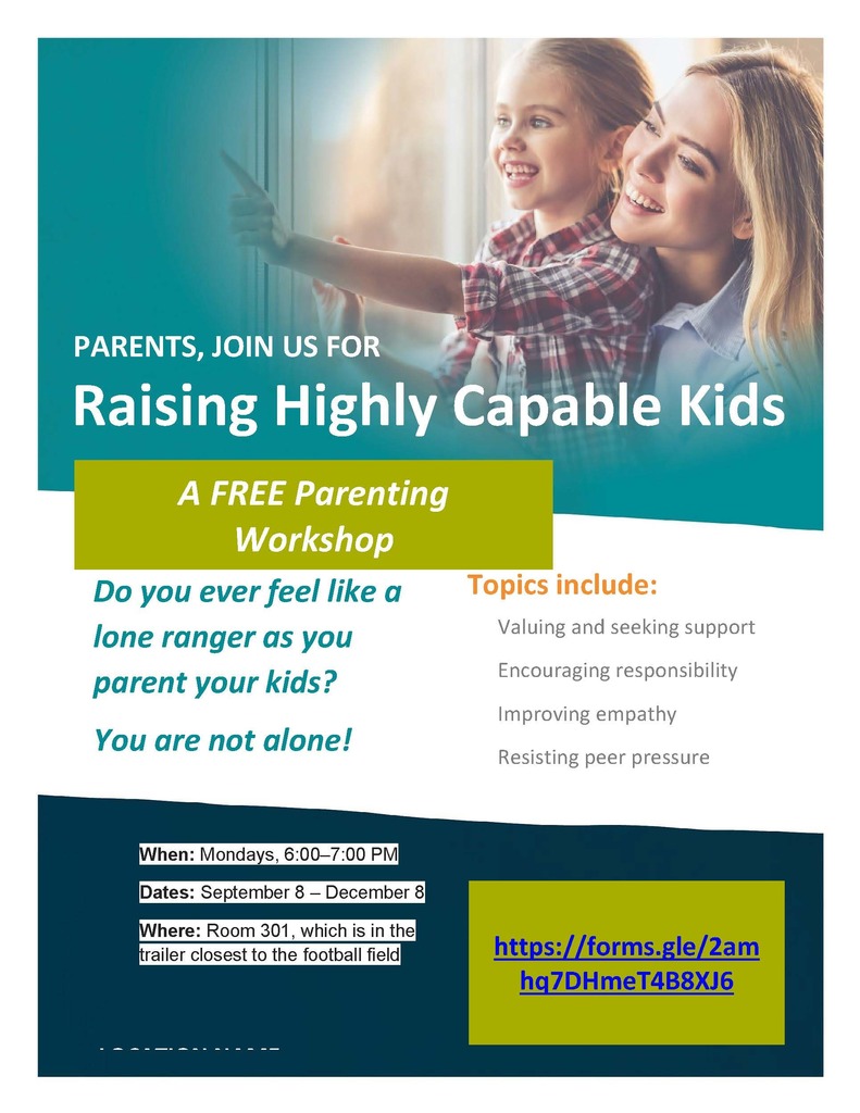 Raising Highly Capable Kids class flier
