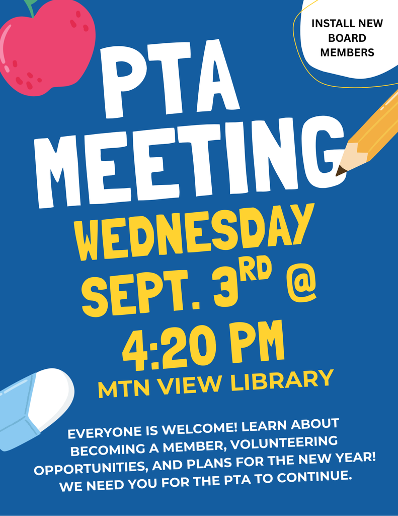 All families are invited to stop in and see what PTA is all about. We hope to see you there!