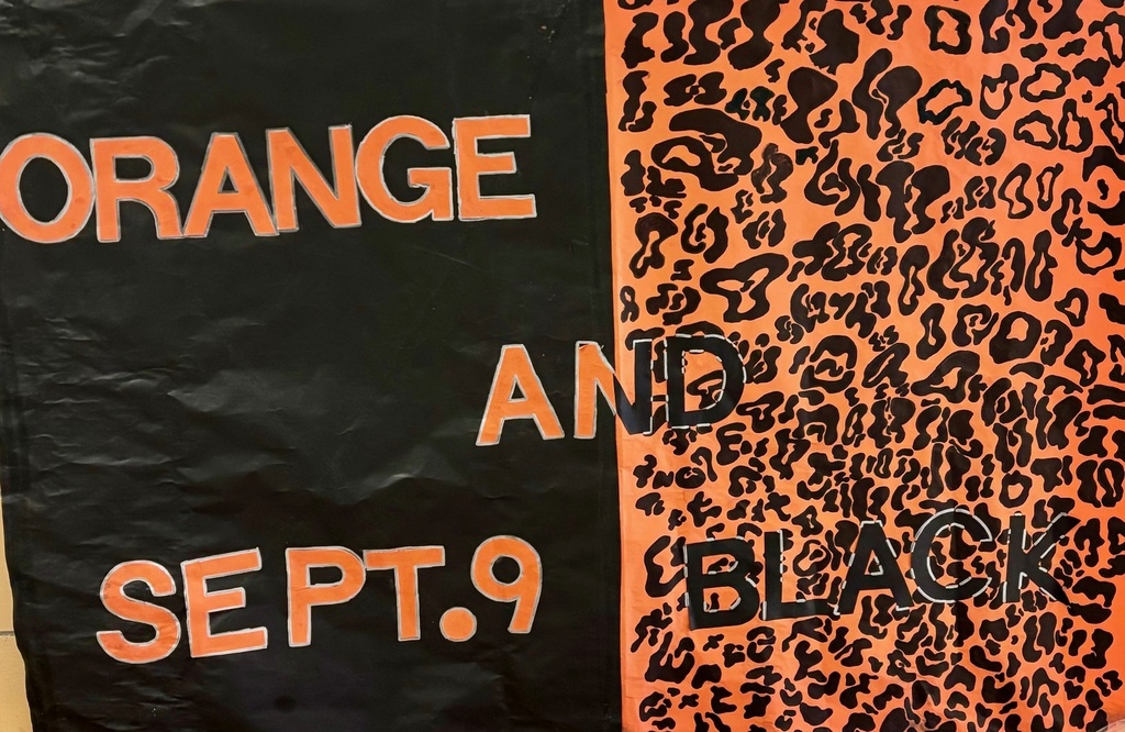 black and orange dress up day