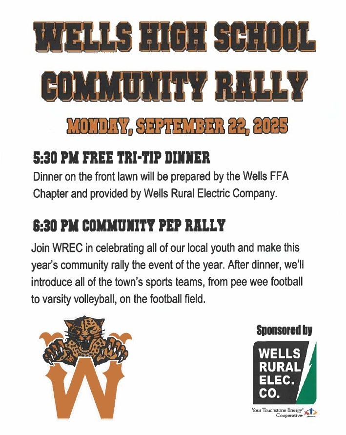 Wells community pep rally