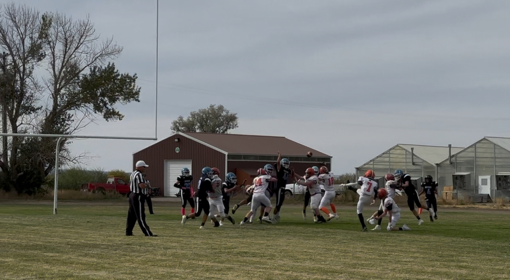 Wells High School football team vs Owyhee Braves in Owyhee