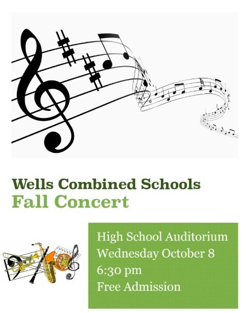 Wells High School fall concert information