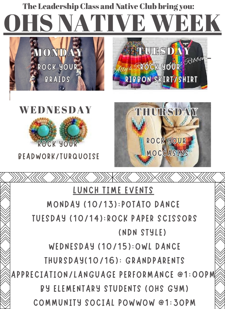 OHS Native Week Oct 13-16