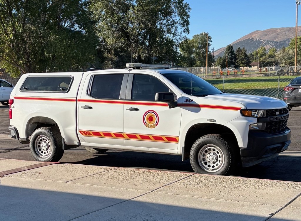 Elko County Fire Department teaching the elementary students about fire safety