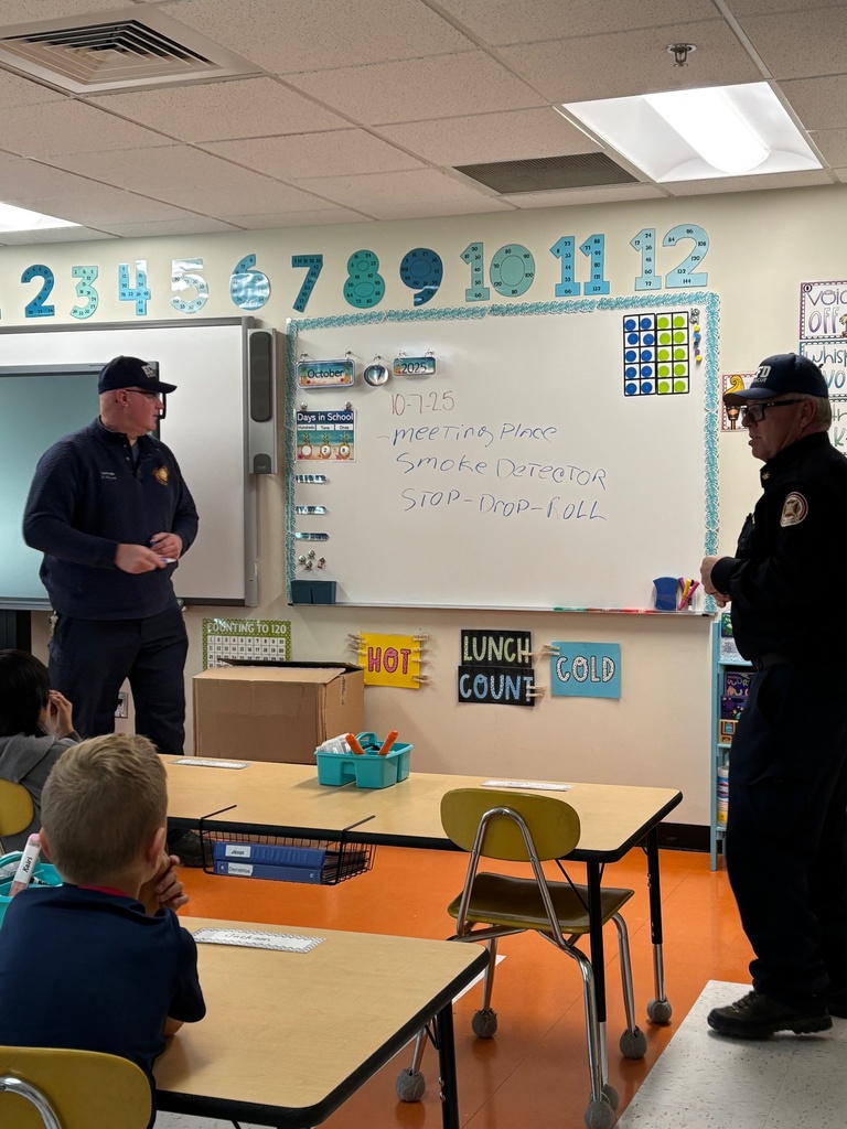 Elko County Fire Department teaching the elementary students about fire safety