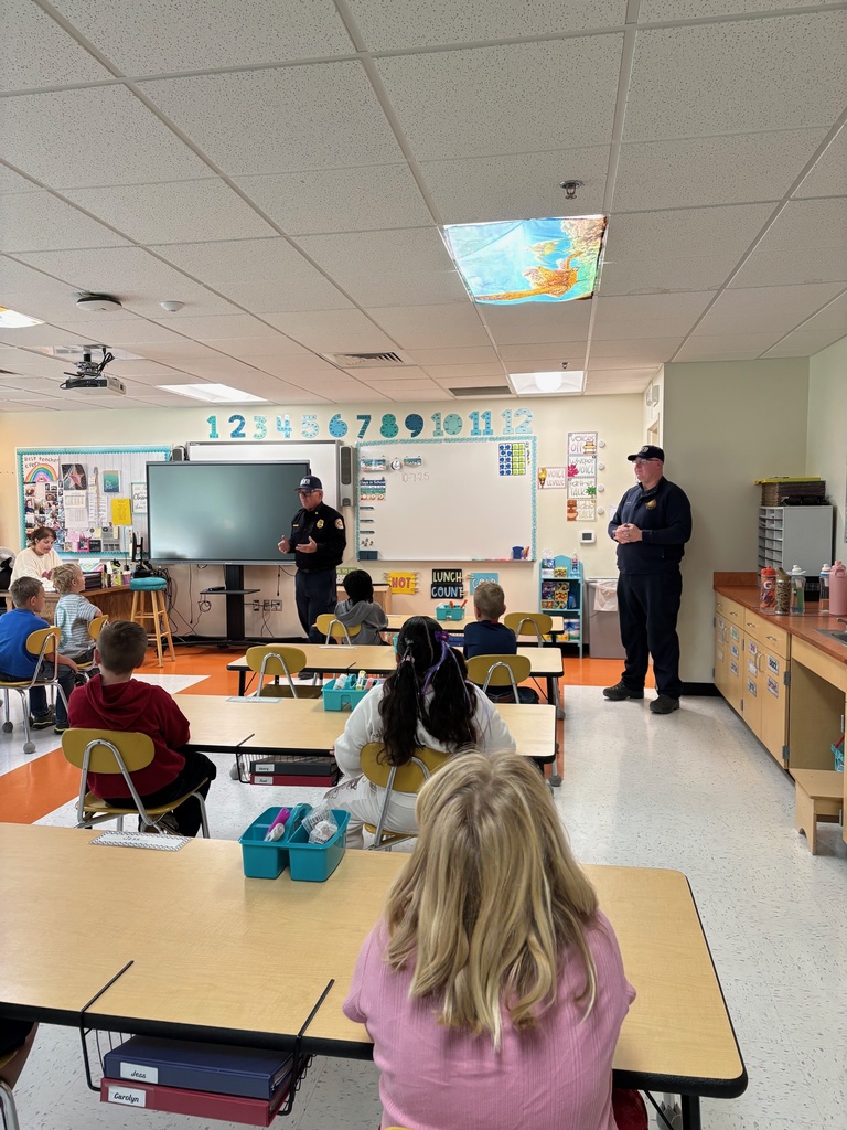 Elko County Fire Department teaching the elementary students about fire safety