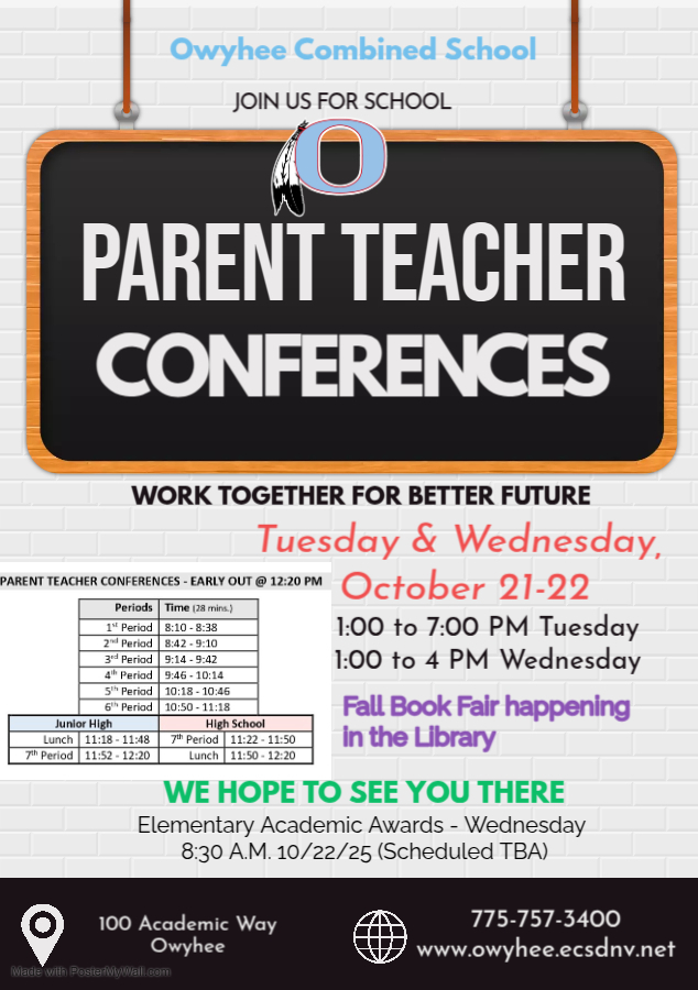 Parent Teacher Conferences October 21-22