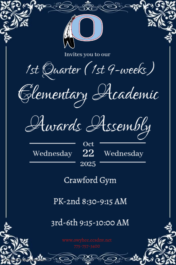 Elementary 1st Quarter Academic Awards