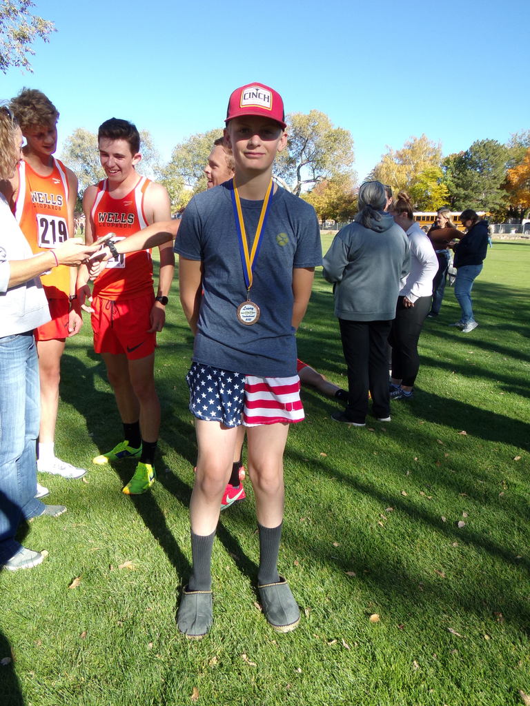 Paul L running XC race in Lowry
