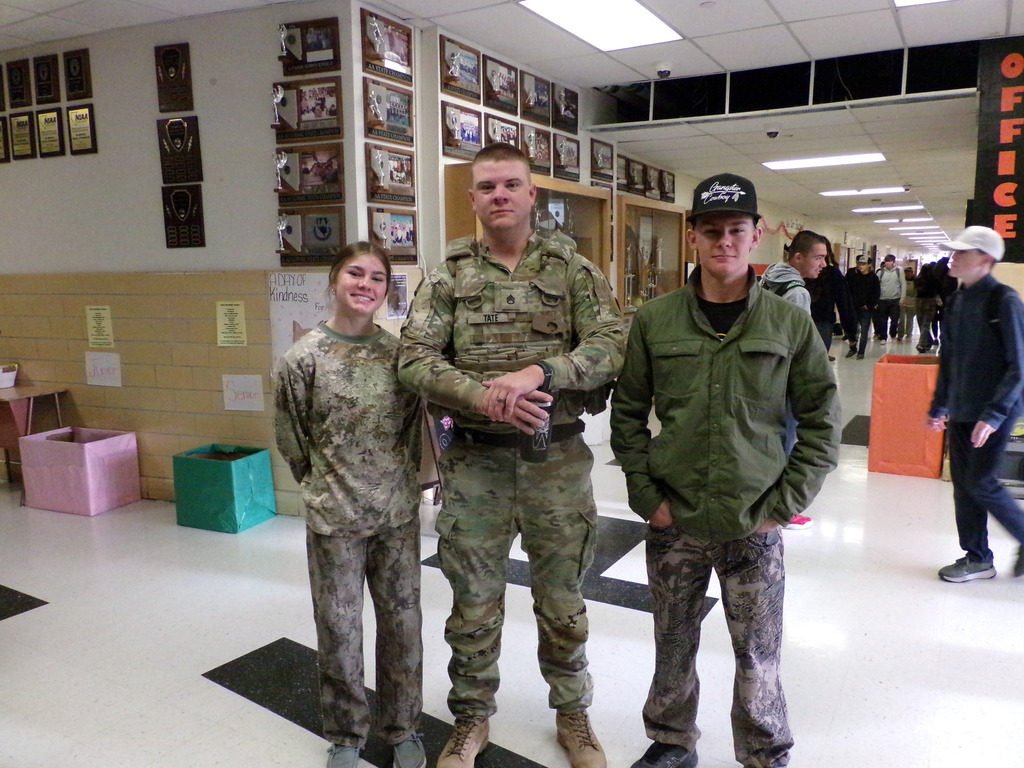 Camo Day at Wells High School
