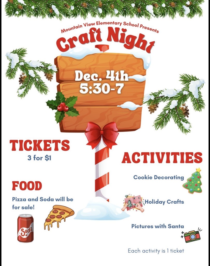 MVE PTA Craft Night Dec 4, 5:30-7pm
