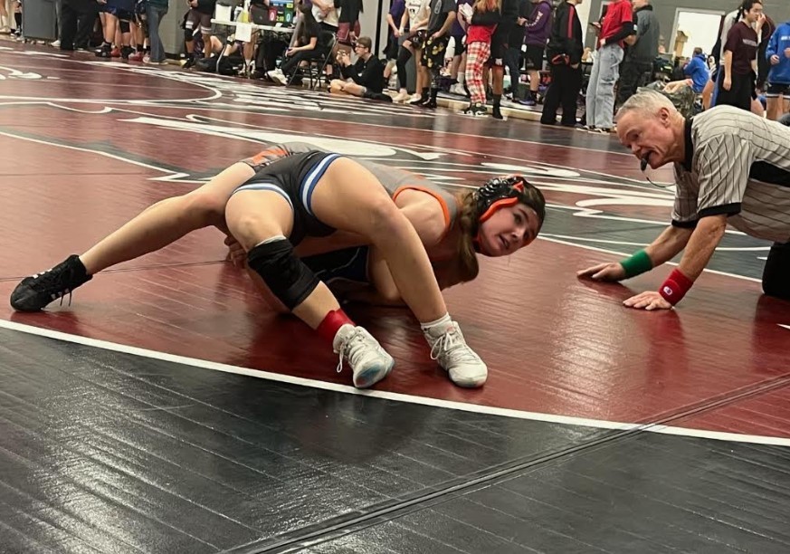 Wells High School girl wrestlers