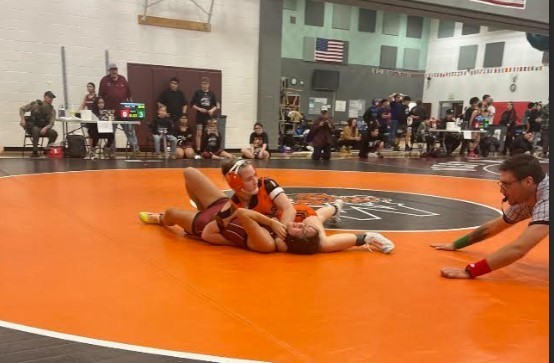 Wells High School girl wrestlers