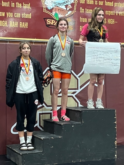 Wells High School wrestlers at Sparks Invitational