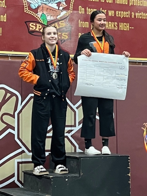 Wells High School wrestlers at Sparks Invitational