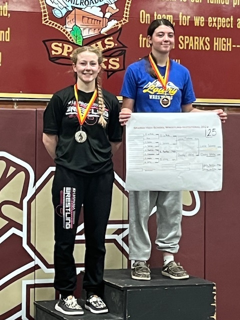 Wells High School wrestlers at Sparks Invitational