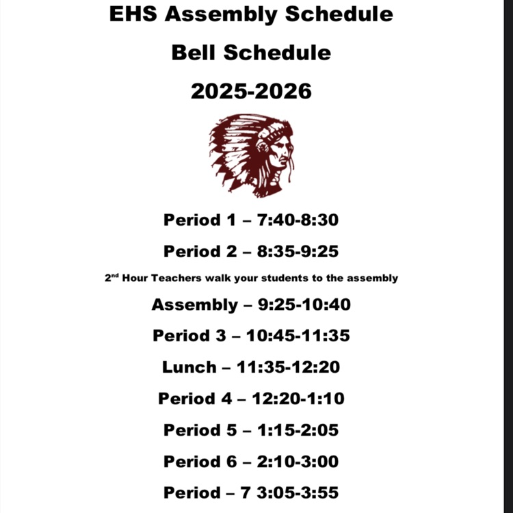 Winter Rally Assembly is tomorrow. Here is the assembly schedule Jan. 21st 