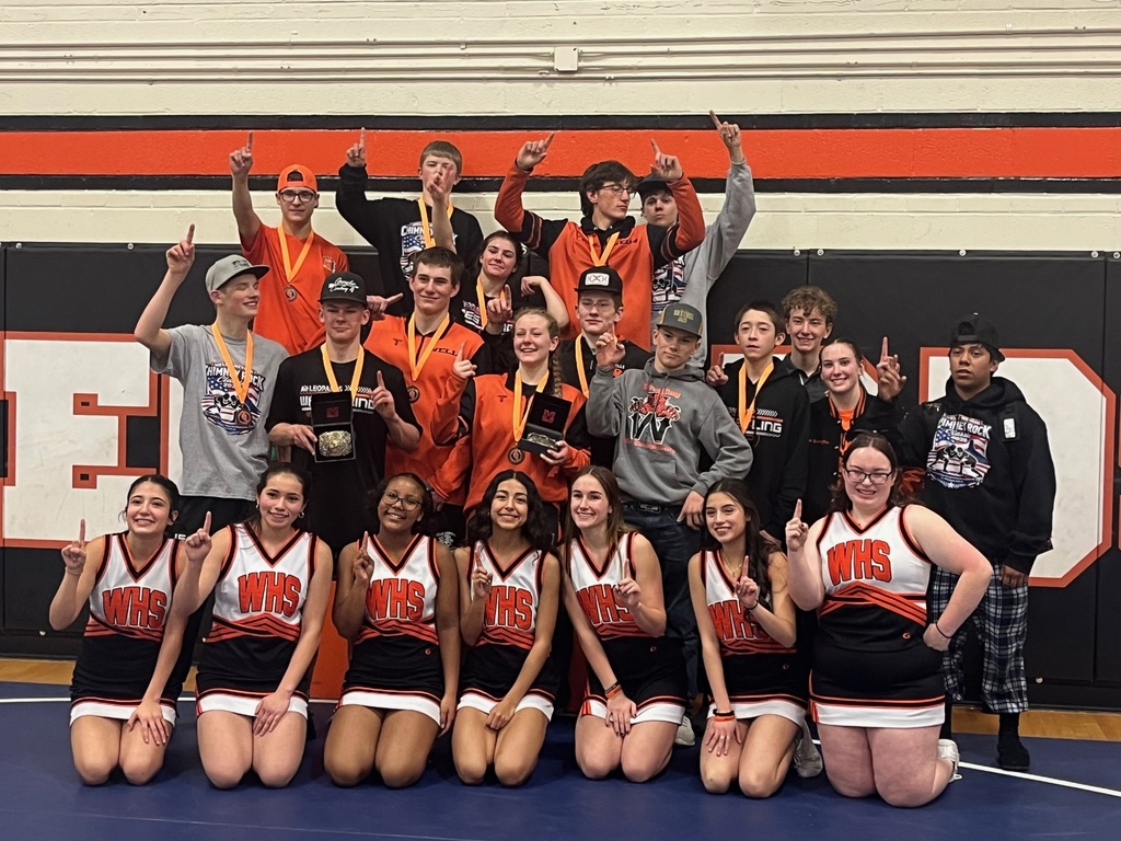 WHS wrestlers and cheerleaders at the Chimney Rock Classic Tournament