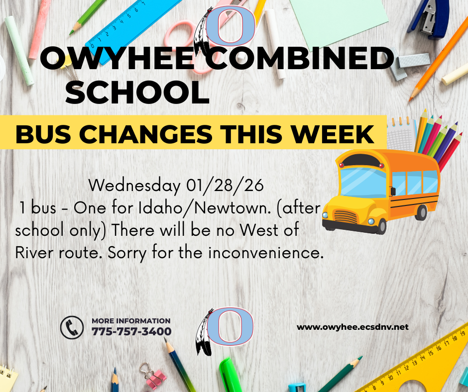 Bus change for January 28