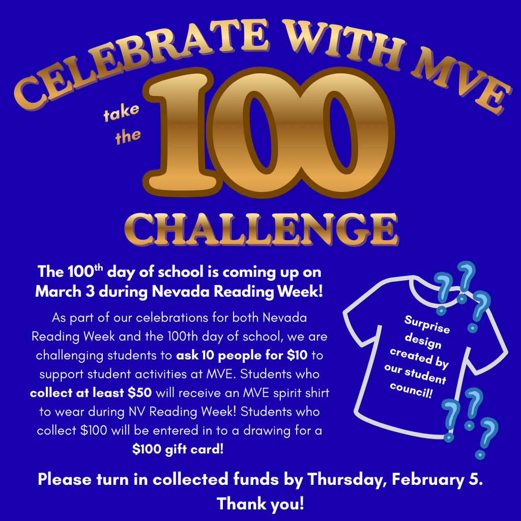 Take the 100 Challenge: Ask 10 people for $10 to support activities at MVE