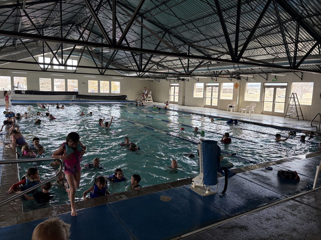 Wells Elementary School students swimming