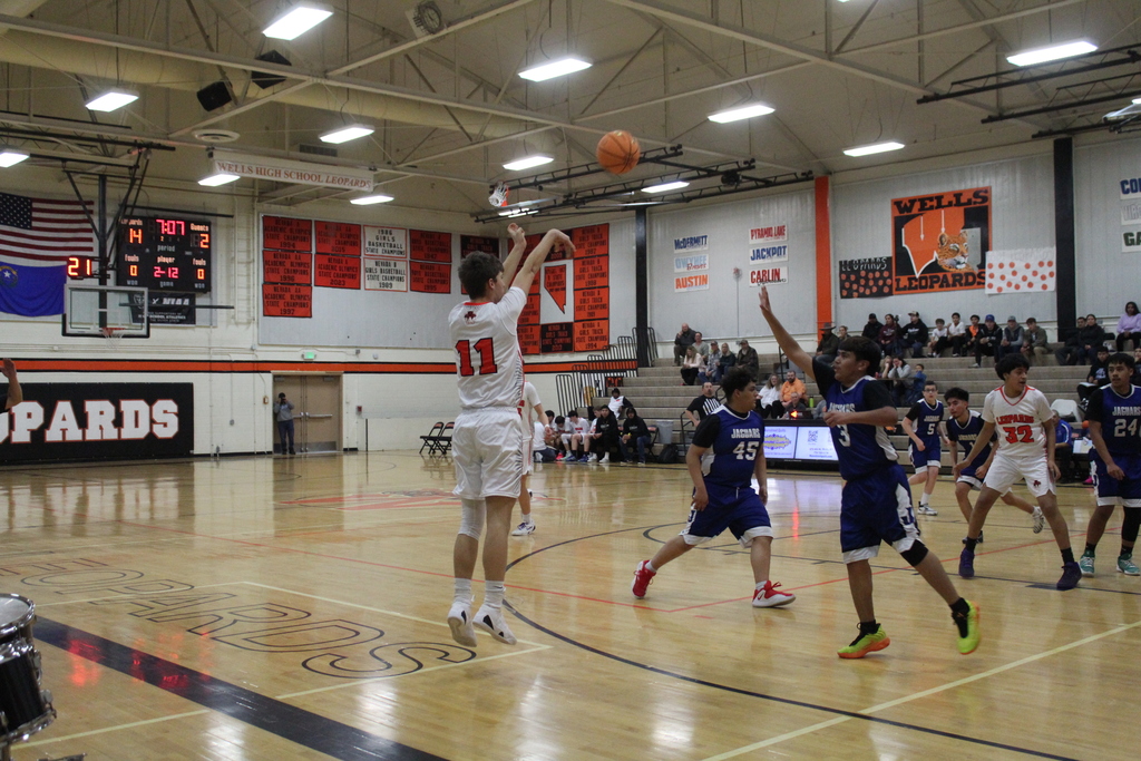 Wells High School varsity basketball team playing Jackpot