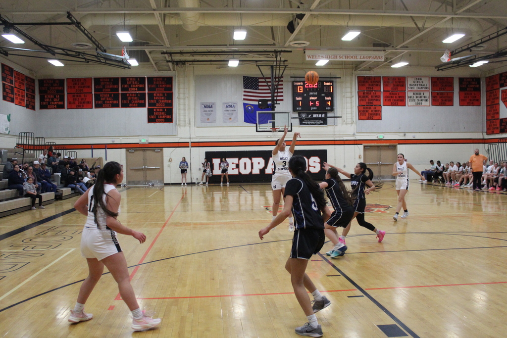 Wells High School varsity girls basketballl team vs Jackpot