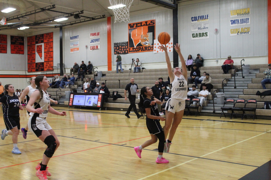 Wells High School varsity girls basketballl team vs Jackpot