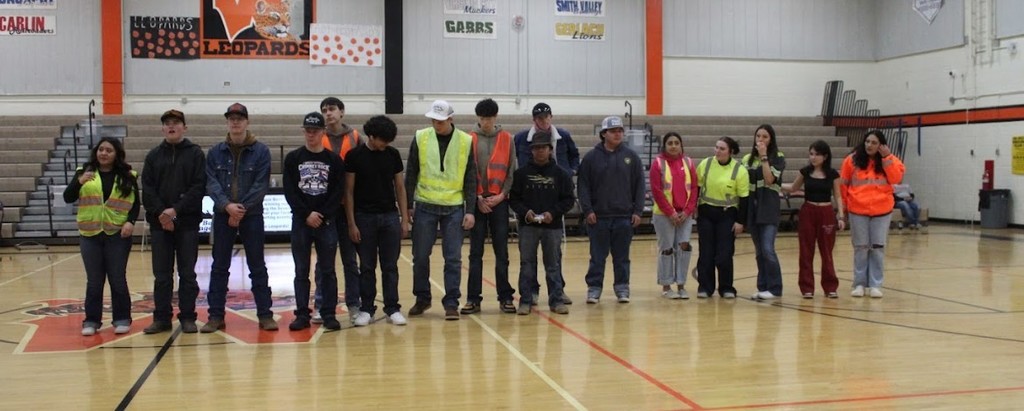 SkillsUSA students during their assembly at Wells High School