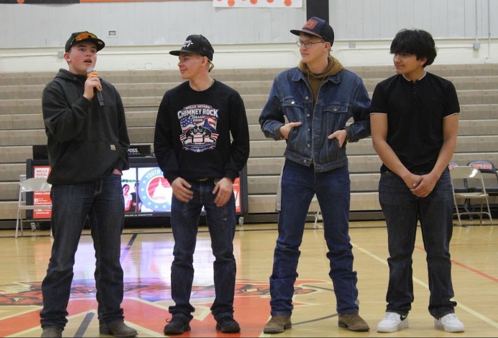 SkillsUSA students during their assembly at Wells High School