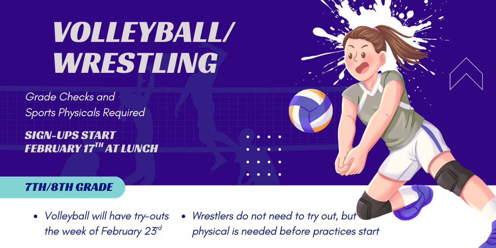 Volleyball and Wrestling notification