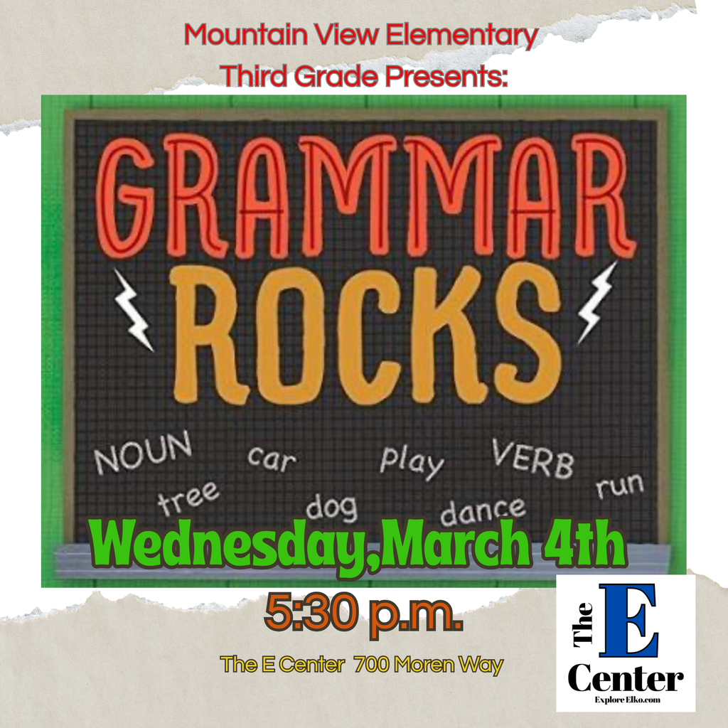 Mark your calendars! Our third graders will preform at the E Center on Wed., March 4, 2026, at 5:30 p.m.