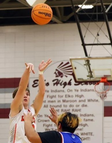 Wells High School basketball players vs McDermitt