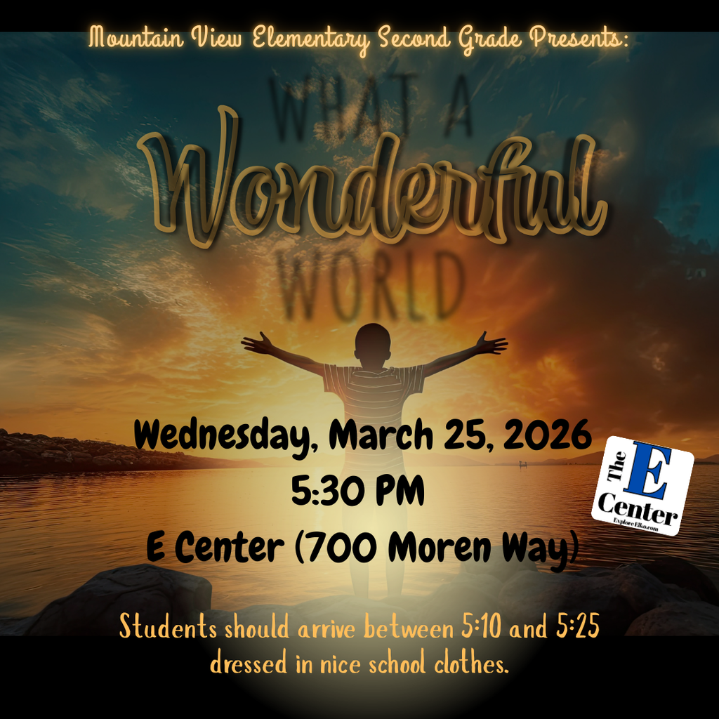 Attention second grade families! Please mark your calendar and plan to attend the second grade performance, coming up on March 25 at the E Center. Our second graders have been working so hard all year long and are excited to share their talents with you!