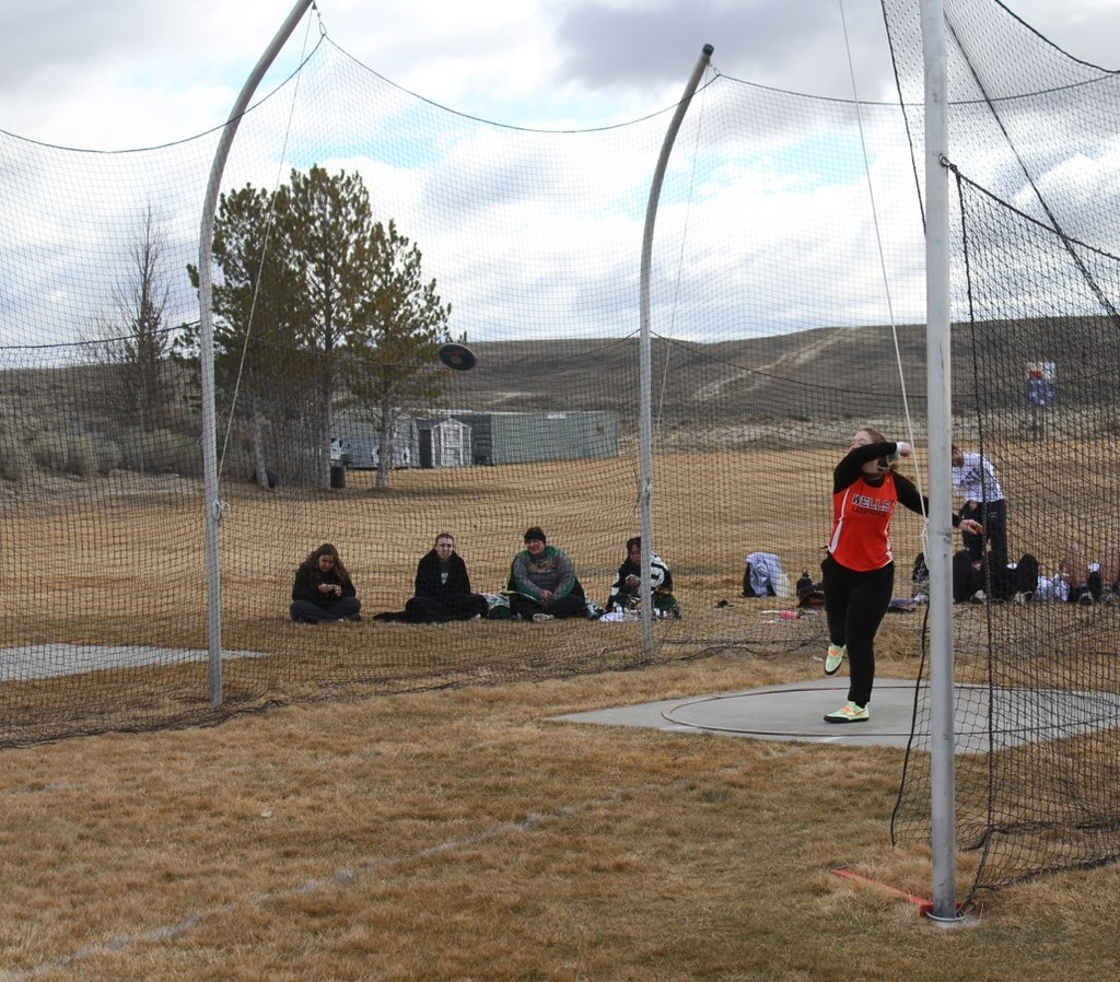 WHS track team members competing