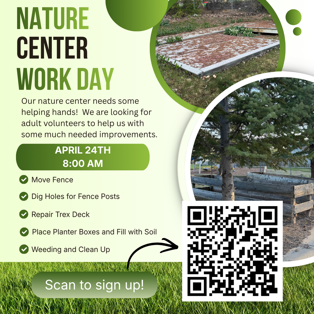 Calling all MVE helpers! We invite you to join us for our Nature Center Work Day on April 24 at 8 am.  Sign up here:  https://www.signupgenius.com/go/20F0F4EAAAC22A6FA7-63524114-nature?useFullSite=true#/ 