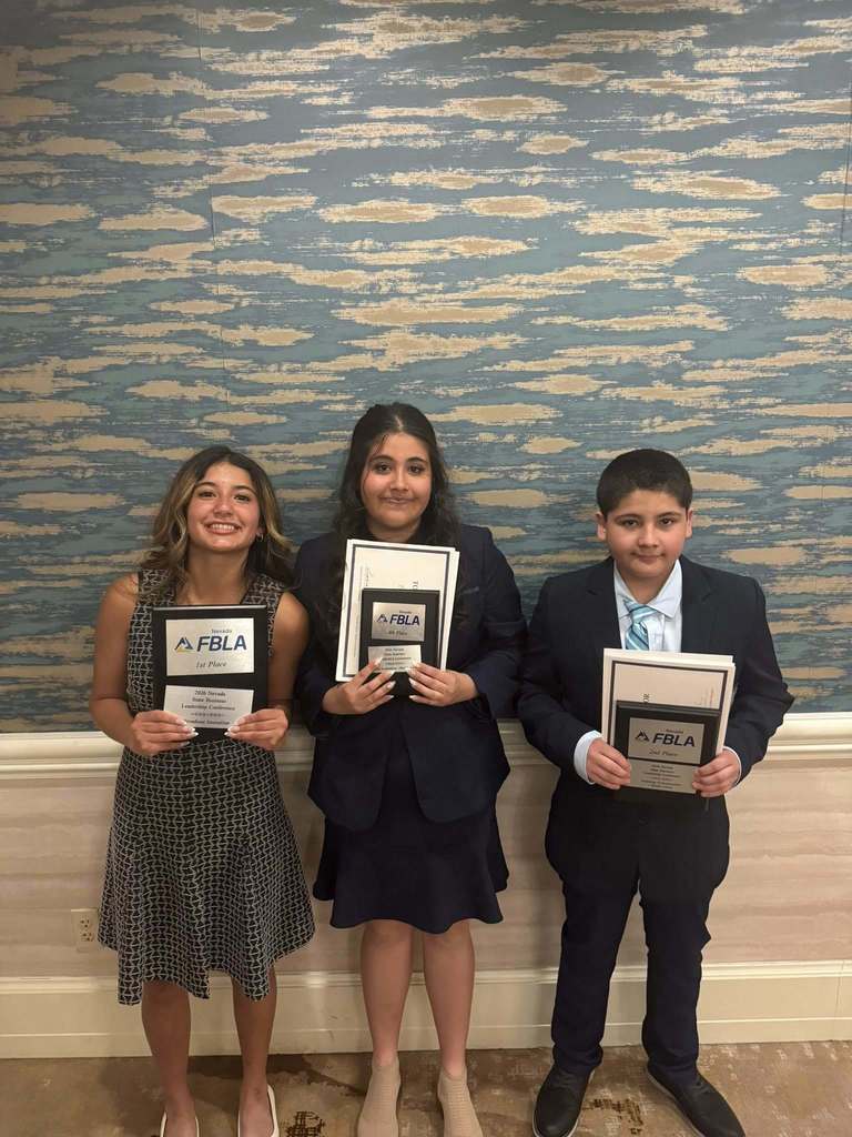 FBLA students with their awards at the state competition